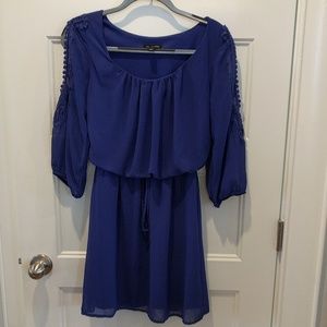 Jodi Kristopher blue cold shoulder dress XS